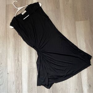 A.L.C. Ruched Dress cutout sleeveless jersey mini womens Black (medium) party